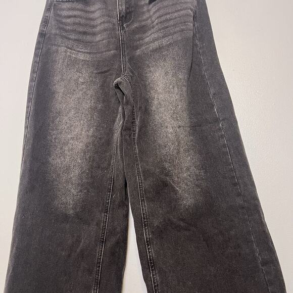 NWT Dazy Women's Black Wide Leg Jeans Boho Elastic Waistband Sz XL - Picture 4 of 15